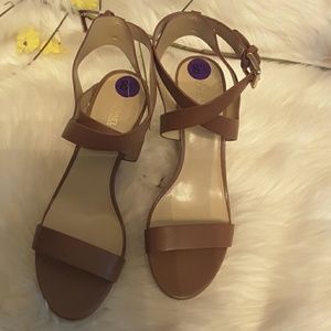Michael kors genuine leather wedge slip-ons shoes